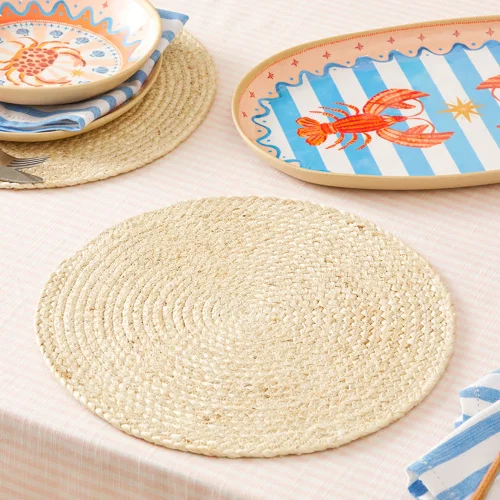 Siena Natural Jute Round Placemats - Adairs